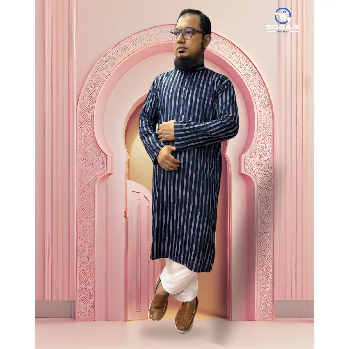 New Navy Blue Color Panjabi Collection - Image 2